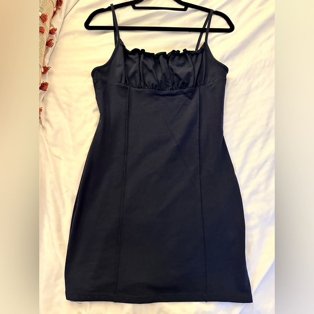 Ruched Mini Dress in Navy